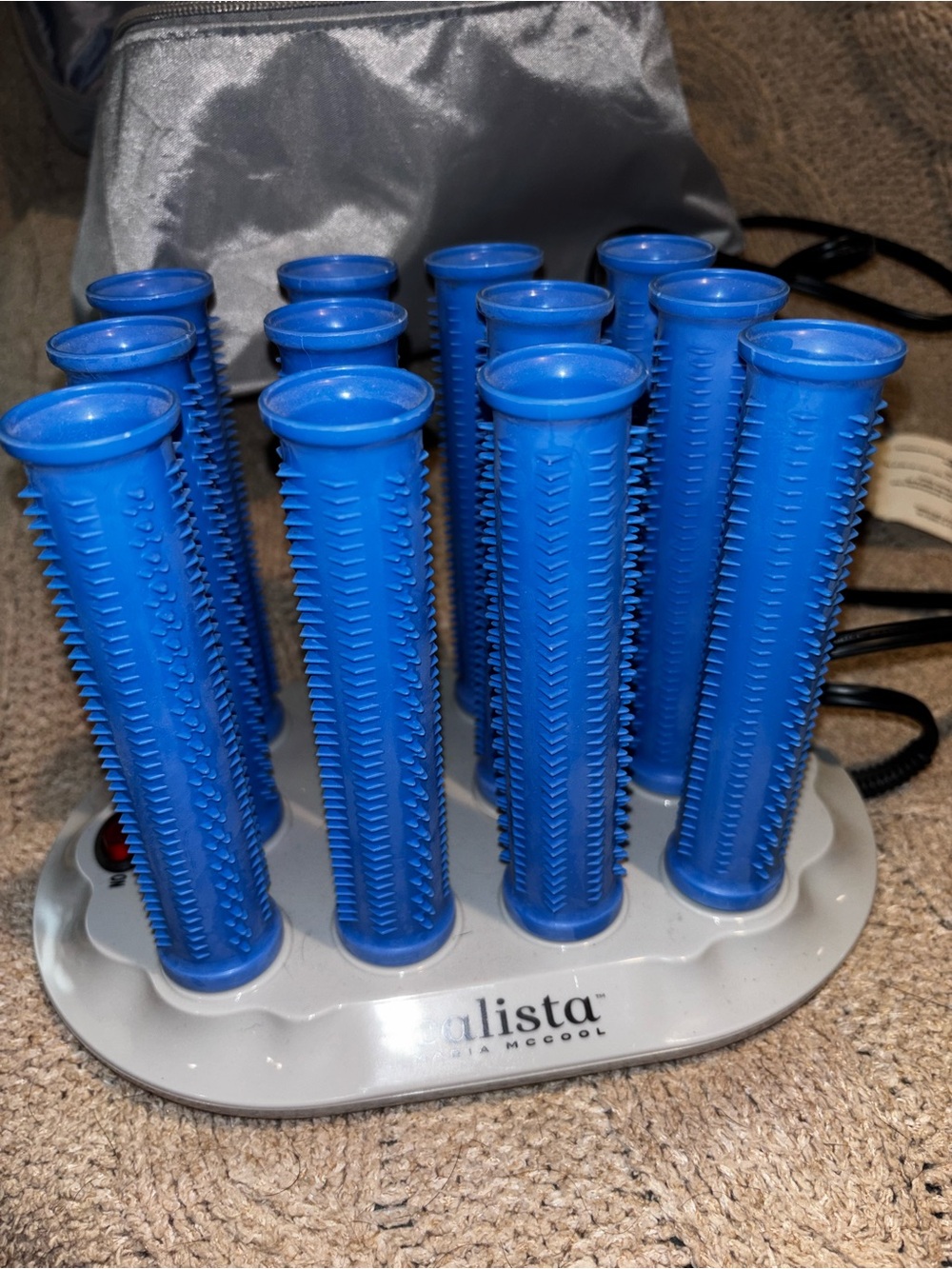 Calista by Maria McCool Hot Rollers Set w/ Case Blue Rollers